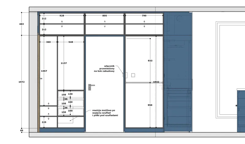 Projekt — Kuchnia i przedpokój