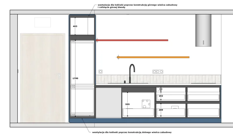 Projekt — Kuchnia i przedpokój