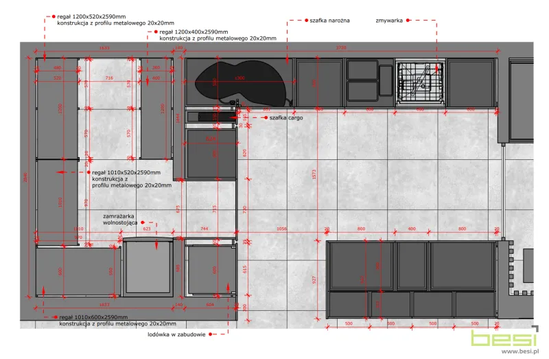 Projekt — Kuchnia i spiżarka