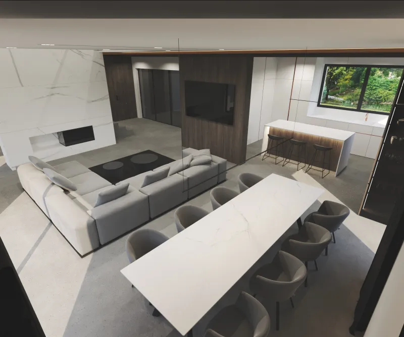 Projekt — Kuchnia i salon