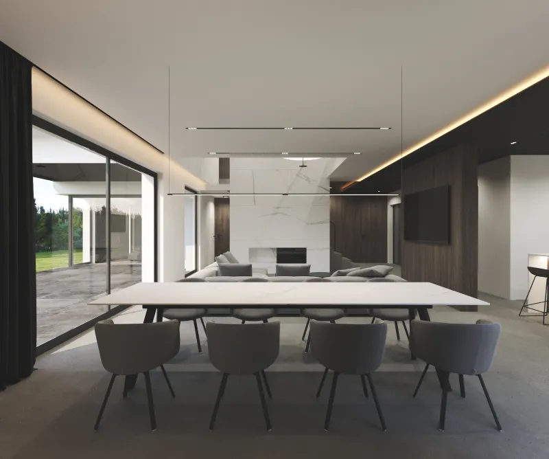 Projekt — Kuchnia i salon