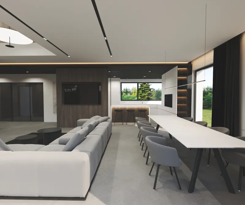 Projekt — Kuchnia i salon