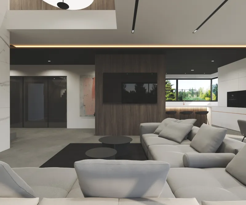 Projekt — Kuchnia i salon
