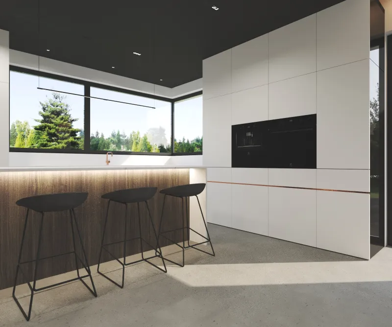 Projekt — Kuchnia i salon