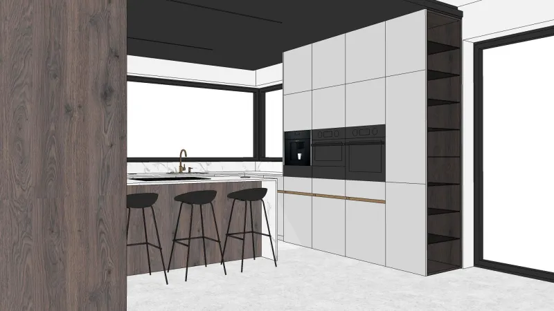 Projekt — Kuchnia i salon