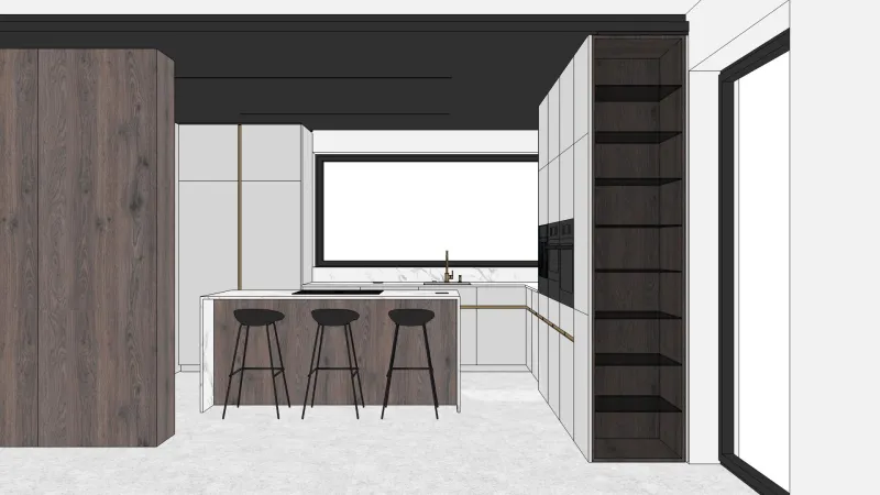 Projekt — Kuchnia i salon