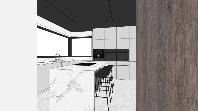 Projekt — Kuchnia i salon