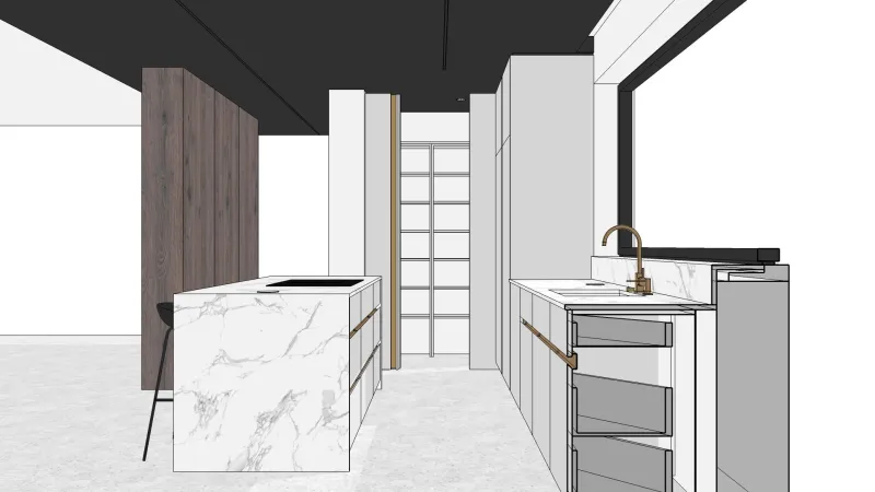 Projekt — Kuchnia i salon