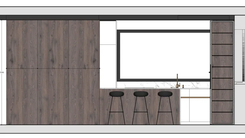 Projekt — Kuchnia i salon