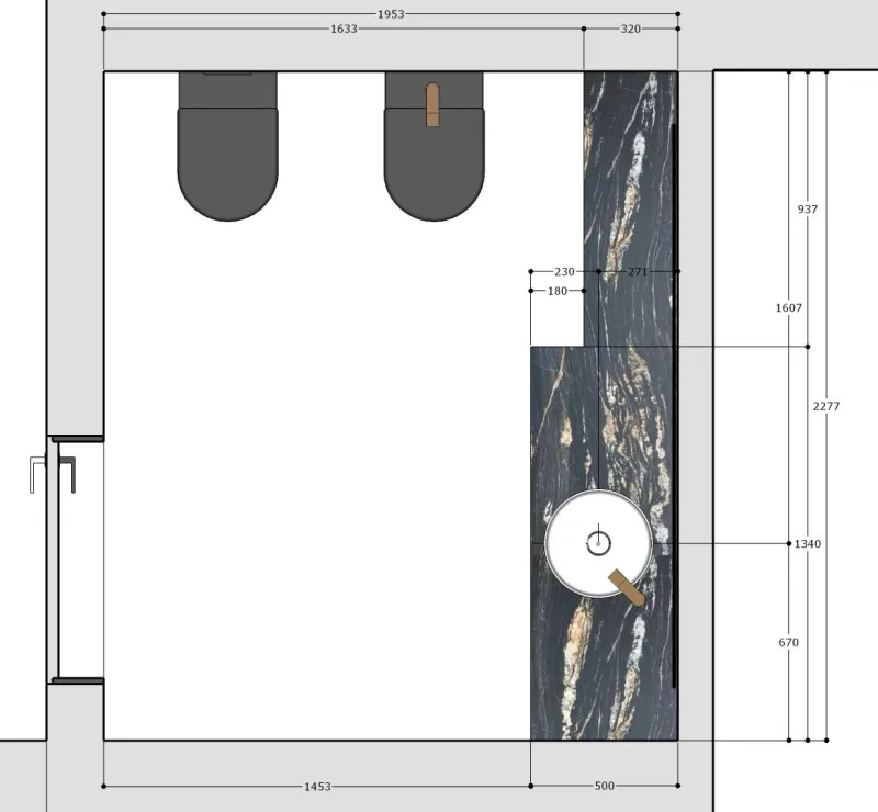 Projekt — Parter WC