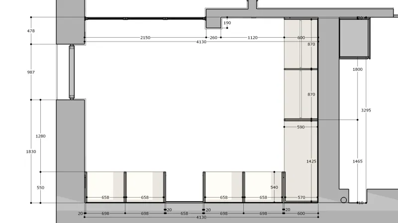 Projekt — Sypialnia i garderoba