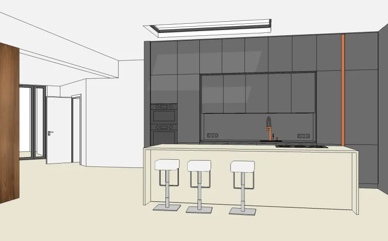 Projekt — Kuchnia i salon