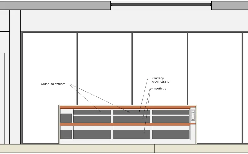 Projekt — Kuchnia i salon