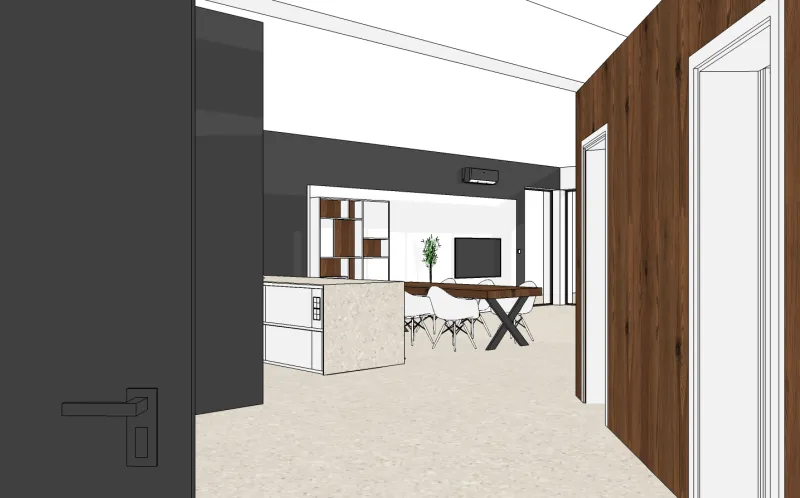 Projekt — Kuchnia i salon