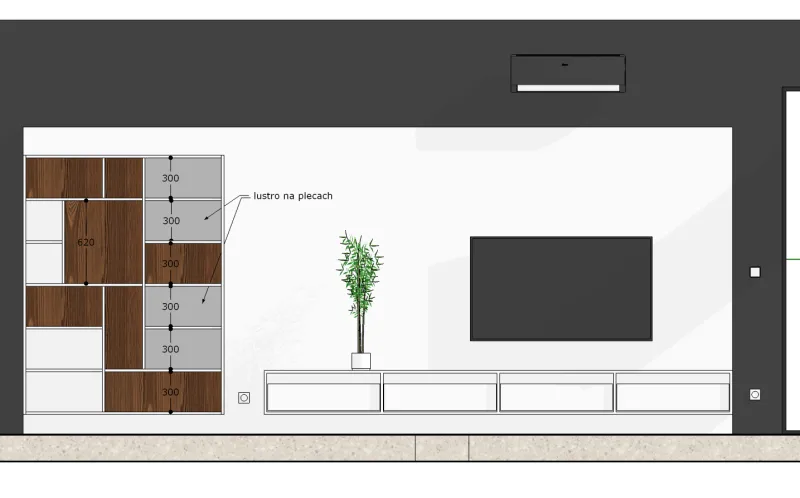 Projekt — Kuchnia i salon