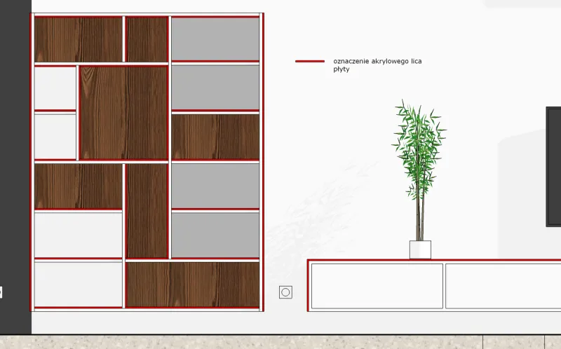 Projekt — Kuchnia i salon