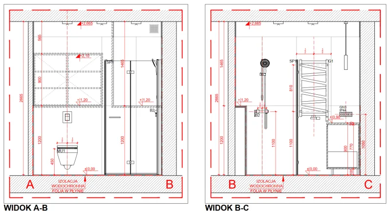 Projekt — Łazienka i WC