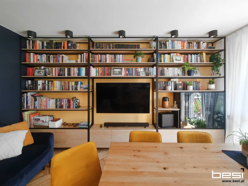 Mieszkanie w Gliwicach — loft — Salon