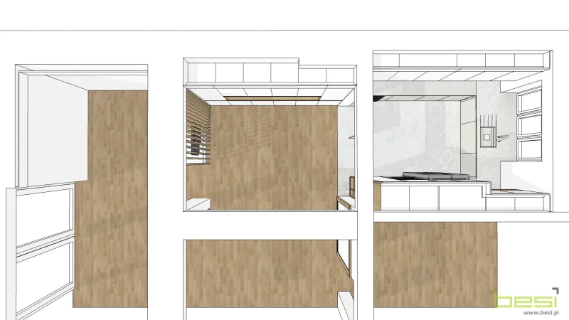 Projekt — Kuchnia, jadalnia, salon