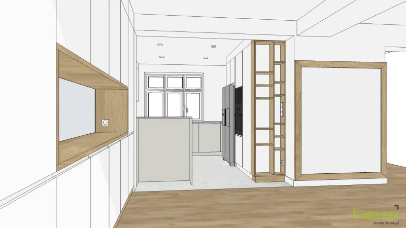 Projekt — Kuchnia, jadalnia, salon