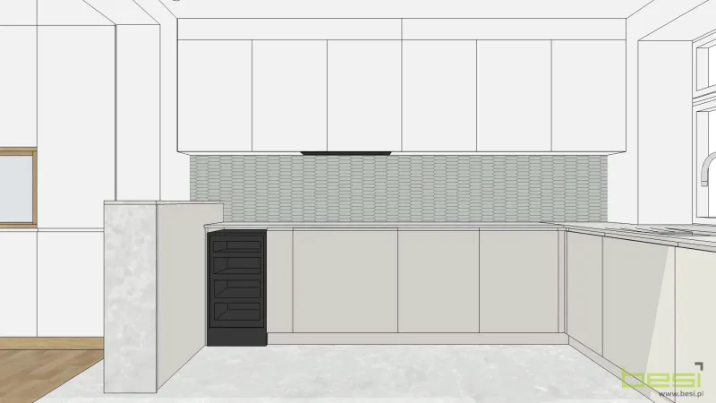 Projekt — Kuchnia, jadalnia, salon
