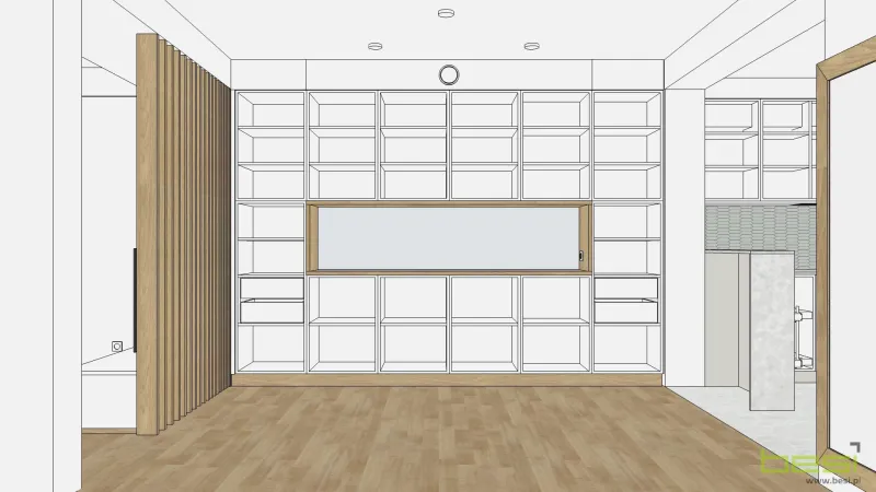 Projekt — Kuchnia, jadalnia, salon