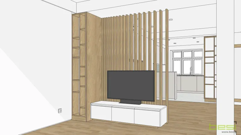 Projekt — Kuchnia, jadalnia, salon