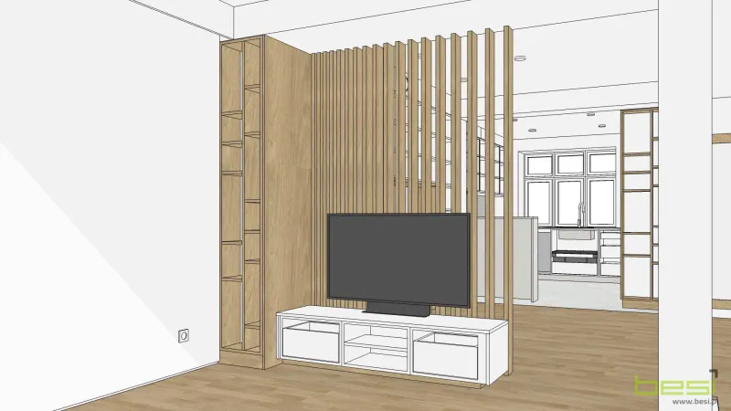 Projekt — Kuchnia, jadalnia, salon